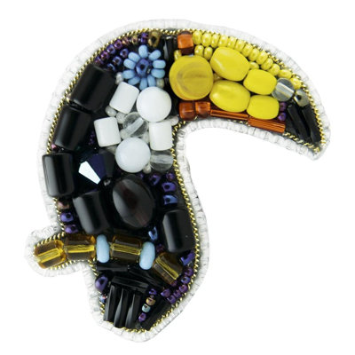 Trousse de perlage BP-260C pour la création d'une broche Crystal Art « Toucan »