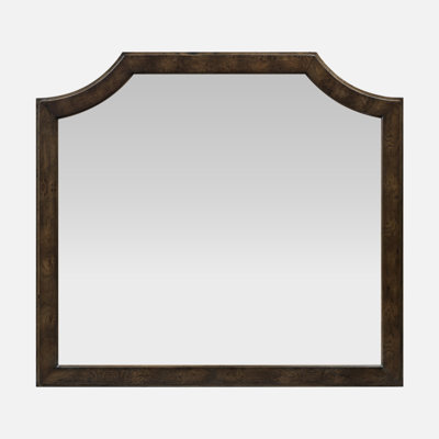 Arched Wall Mirror – Decorative Wood Framed Mirror - Dark
