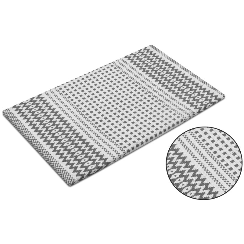 Tapis de cuisine antidérapant Dhruvika, Gris