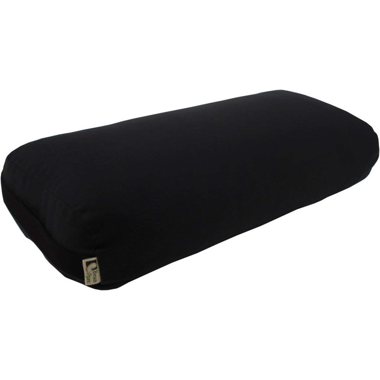 Bean Products Yoga Bolster - Eco Friendly Organic Cotton Studio Grade  Support Cushion, Rectangle
