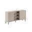 Frem 2 Door Curved Sideboard Buffet Unit Black Metal Legs-1126882880