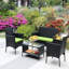 Fauteuil d'extérieur 4 pièces, table à thé, coussins et sièges d'extérieur pour PC: fauteuils, table