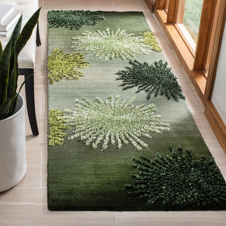 Amier Floral Handmade Tufted Area Rug