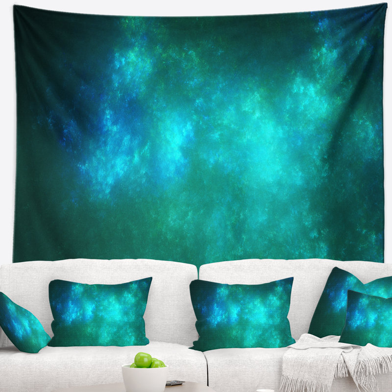 Tapisserie bleu ciel starry abstract, H 50 po x l 60 po
