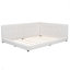 Lit plateforme tapissier grand avec ports USB
