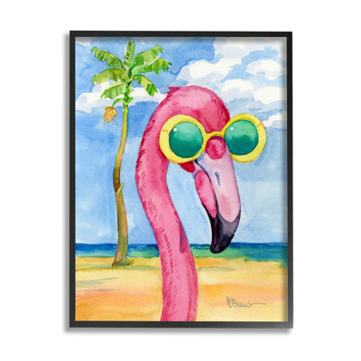 «Look Good Flamingo Tropical» par Paul Brent - Peinture sur bois