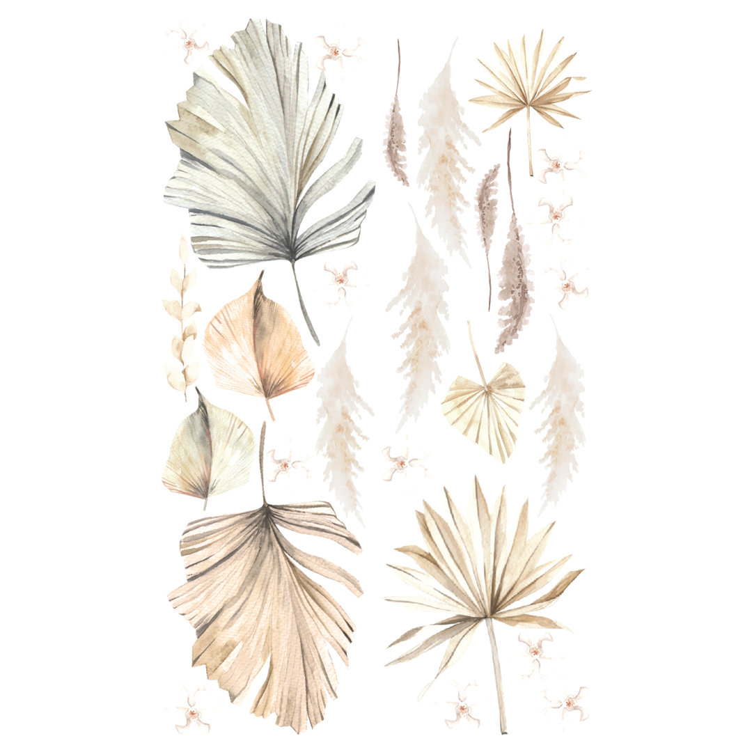 Plants & Flowers Non-Wall Damaging Wall Decal (Set of 13) Bayou Breeze