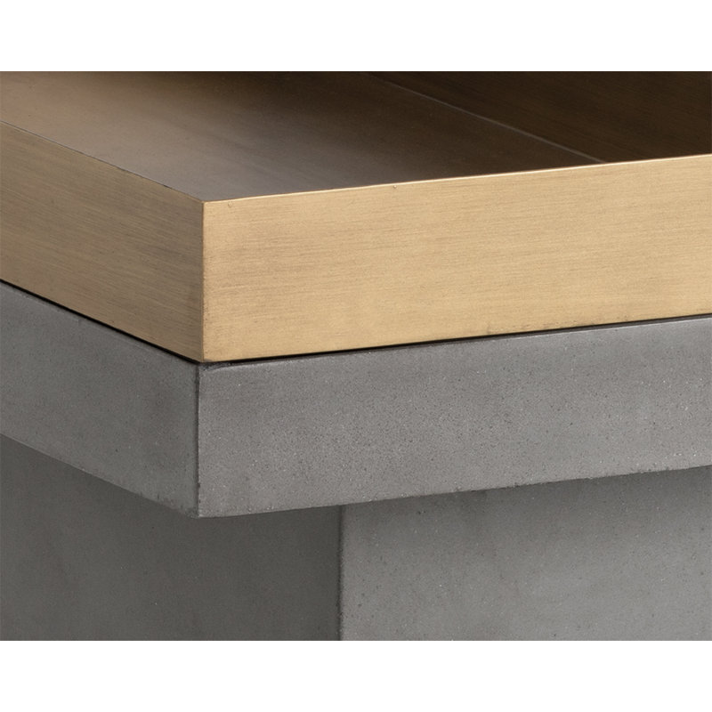 Mixt Stone Coffee Table, 13.5" H x 27.5" L x 51" W