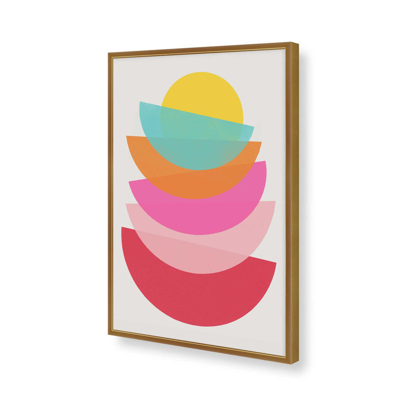 «Colorstack 2» par Garima Dhawan, reproduction d'art, H 18 po x l 12 po, Doré