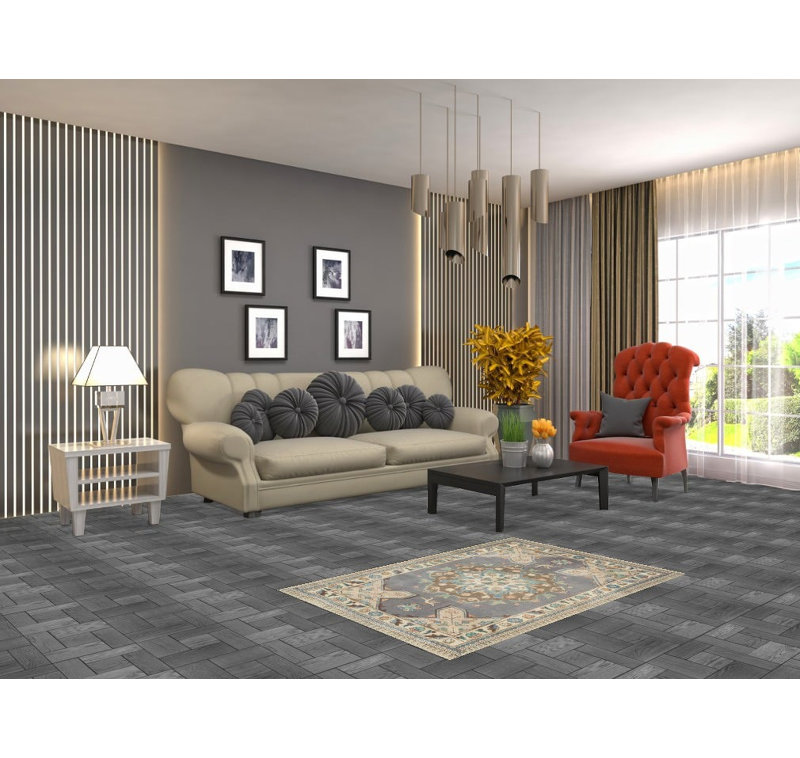 Geometric Wool Traditional Rug 3x4