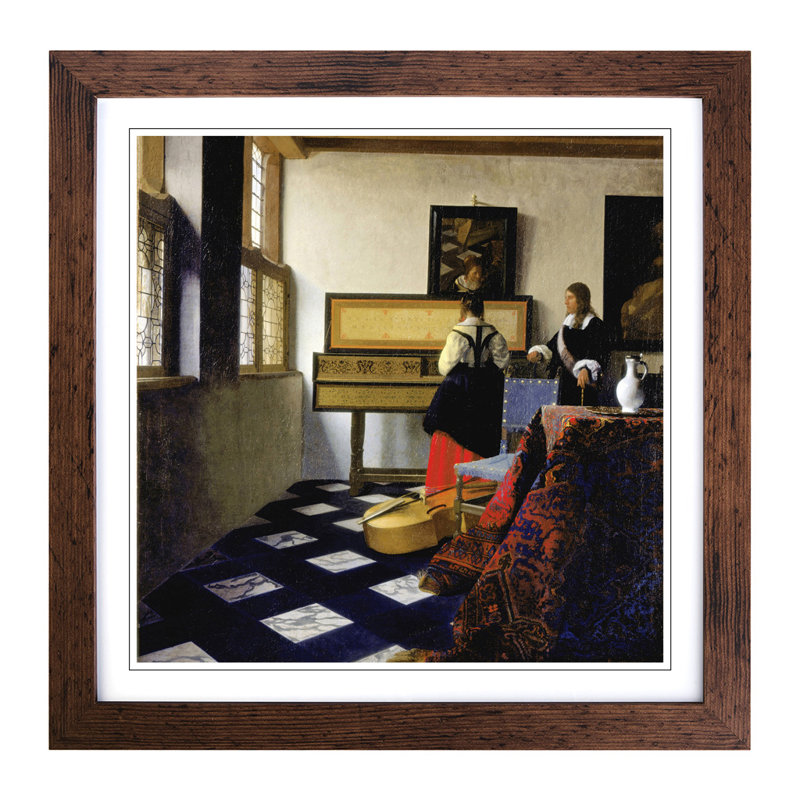 Johannes Vermeer - Single Picture Frame Painting, Walnut