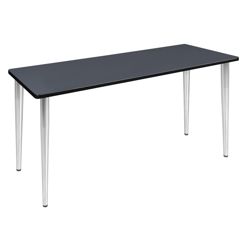 Plateau de table de formation Kahlo, pieds fuselés, Chrome, Gris, H 29 po x L 60 po x l 24 po