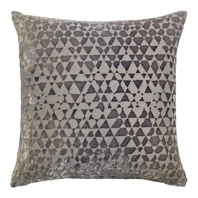 Triangles Square Velvet Pillow Cover & Insert