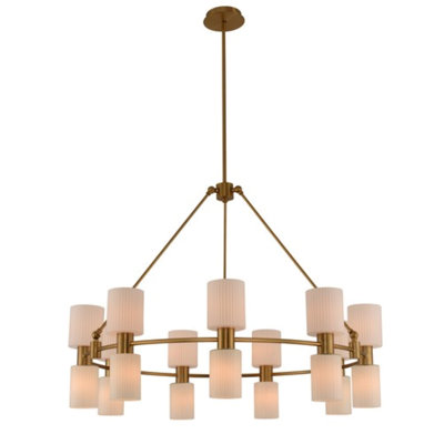 Harlowe 18 LT Winter Brass Chandelier Kalco