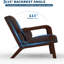 Chaise d'appoint Mid-Century moderne, accoudoirs courbés en bois, structure en noyer robuste, coussin à haute densité-1130925265