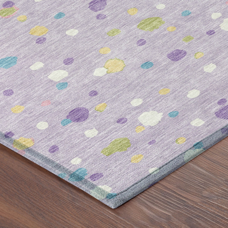 Machine Washable Indoor/Outdoor Chantille ACN2518 Geometric Rug, Rectangle 10' x 14', Lavender
