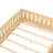 Full Low Platform Bed With Built-in Bookshelf Safety Guardrail, Full Size Solid Wood Montessori Bed Frame For Kids, Boys, Girls, Easy Assemble ( Full, Light Natural, Bookshelf )-716455598-716455596