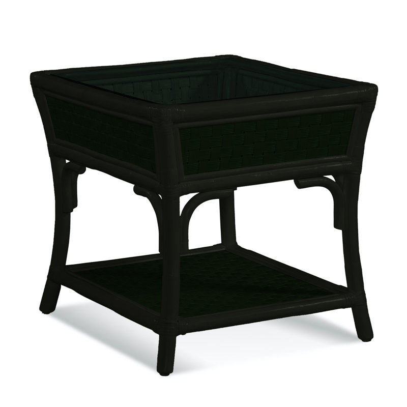 Boca Glass Top End Table, Java