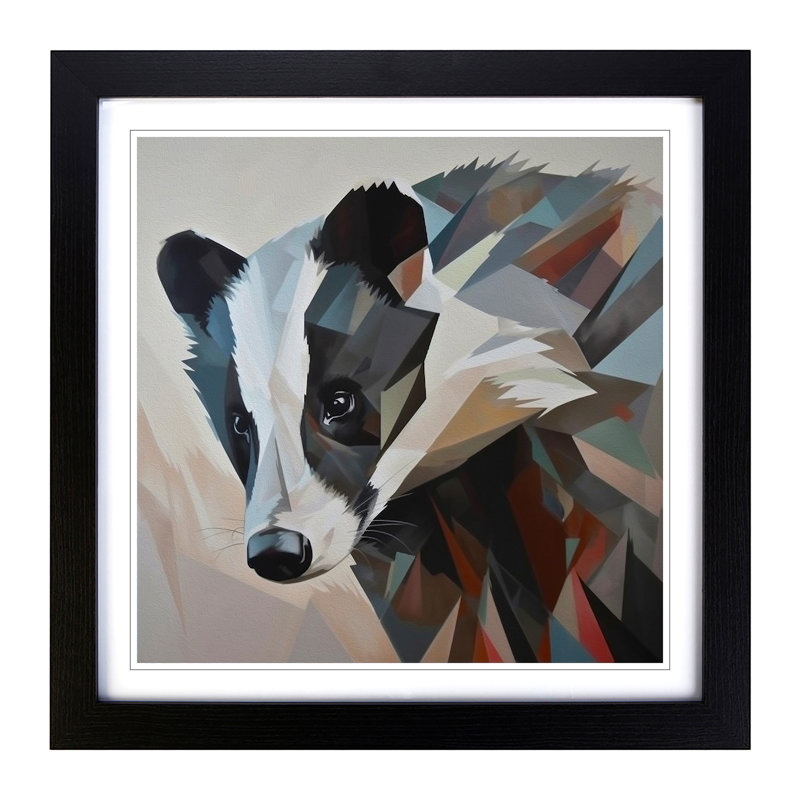 Single Picture Frame Print on Wood, Black