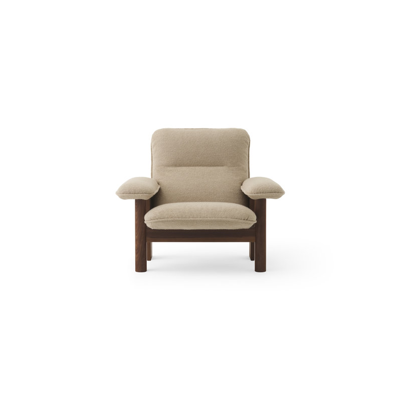 Brasilia Lounge Chair, Dark Stained Oak, Bouclé 02 Acrylic