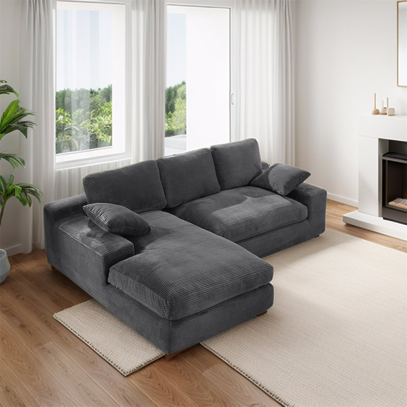 Modular Sectional Living Room Sofa Set, Gray