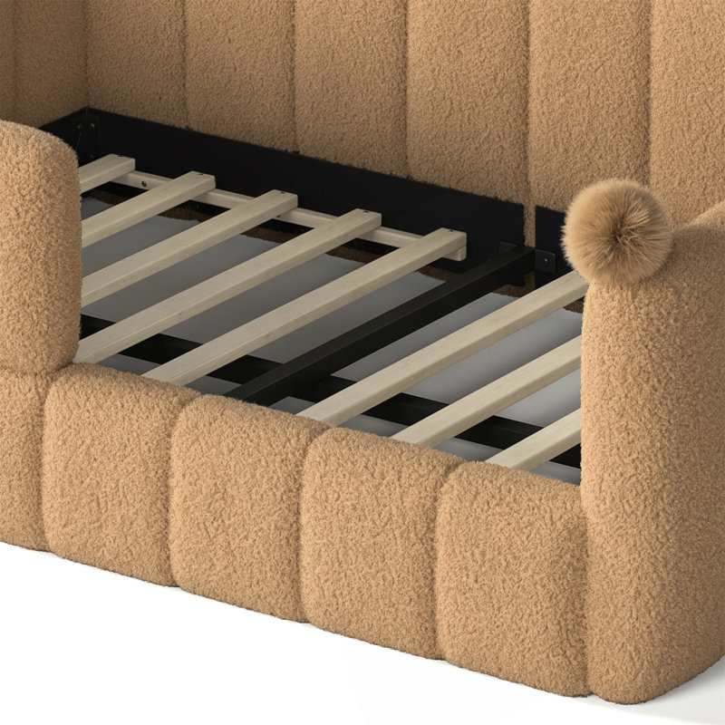 Lit tapissier pour enfants avec rails de sécurité