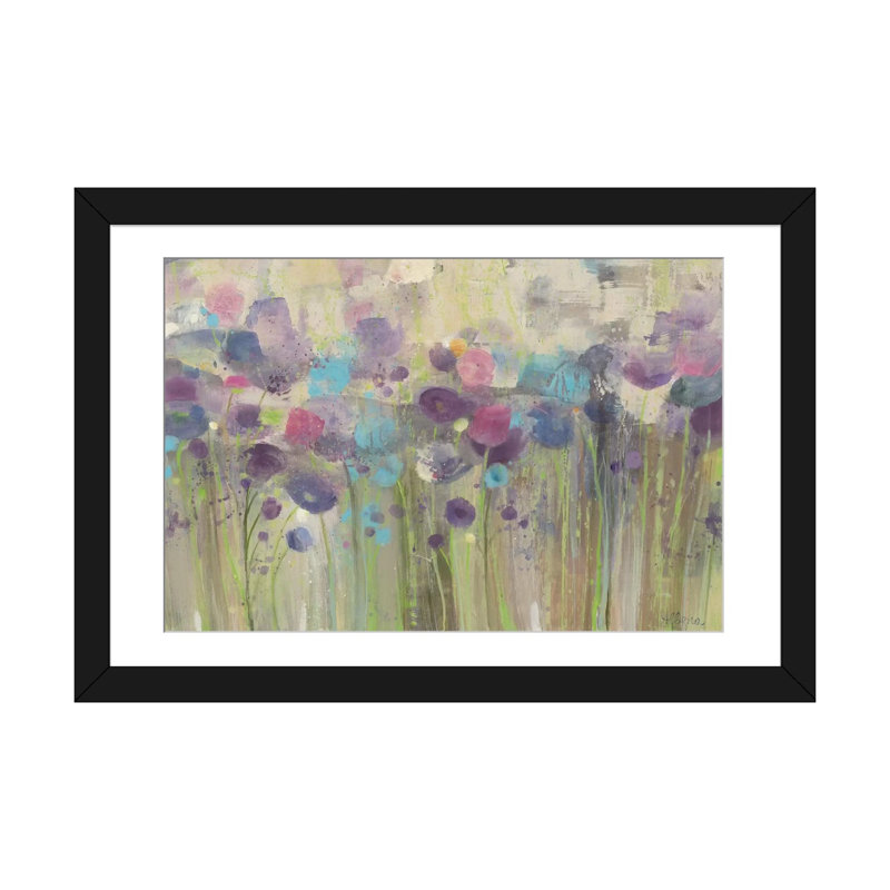 " Spring Beauty " by Albena Hristova, Black Framed Fine Art Paper, White, 24" H x 32" W x 1" D