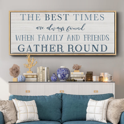 Family and Friends Gather- Framed Canvas