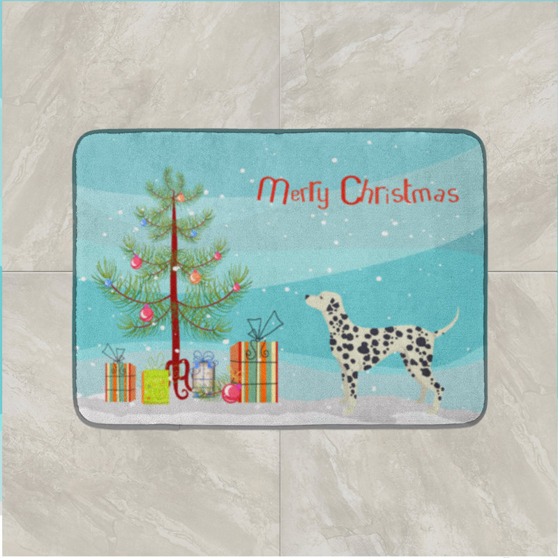 Memory Foam Non-Slip Bath Rug, Dalmatian