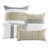7 Pieces Embroidered Comforter Set Modern Color Block Patchwork Bed in A Bag-191207018