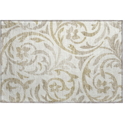 Premium Machine Washable Prisco Ivory Rug