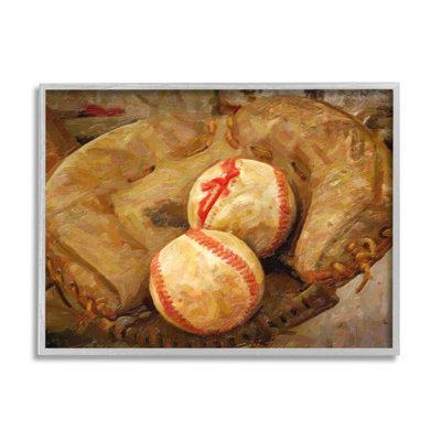 Gant de baseball détaillé contenant des ballons de sport
