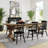 Eternity Rectangular Solid Pine Farm Dining Table with Folding X-Style Legs-88870828-88870827