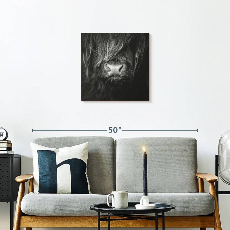 Brampt Highland Cow Face, 20" H x 20" W