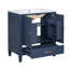 Meuble-lavabo avec lavabo en céramique, armoire en bois massif et MDF, porte à fermeture amortie, tablette réglable et séparateur de tiroir amovible.-1503636592