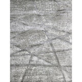 Abstract Area Rug in Ivory