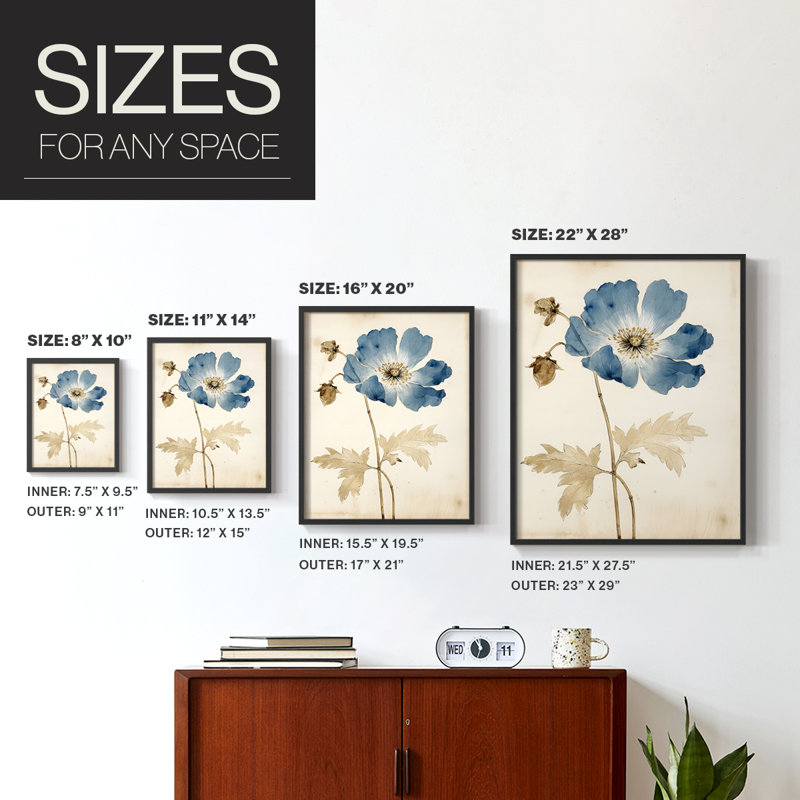 FLORAL Series XXX III - reproduction encadrée de qualité supérieure - prête à être accrochée - aucun clou requis