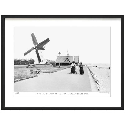 Lytham, The Windmill And Lifeboat House 1907 - Single Picture Frame Print
