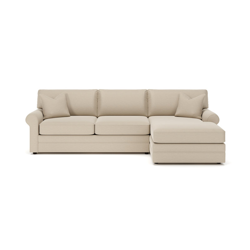 Charlie 2-Piece Sofa With Chaise Sectional, Cruise Adrift, Bayou Natural