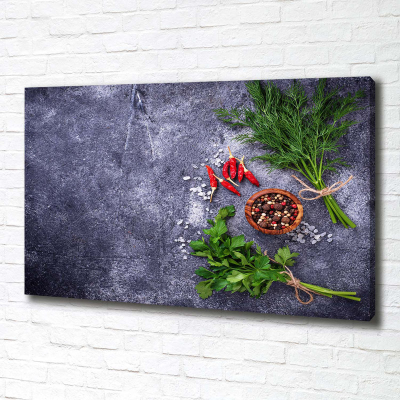 Herbs And Spices - Wrapped Canvas Print