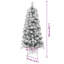 Artificial Hinged Christmas Tree Green and white-868683086