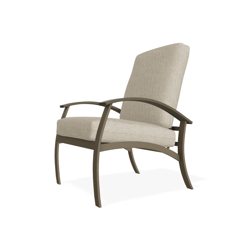 Belle Isle Cushion Deep Seating Arm Chair, Beachwood, Grasscloth Buff
