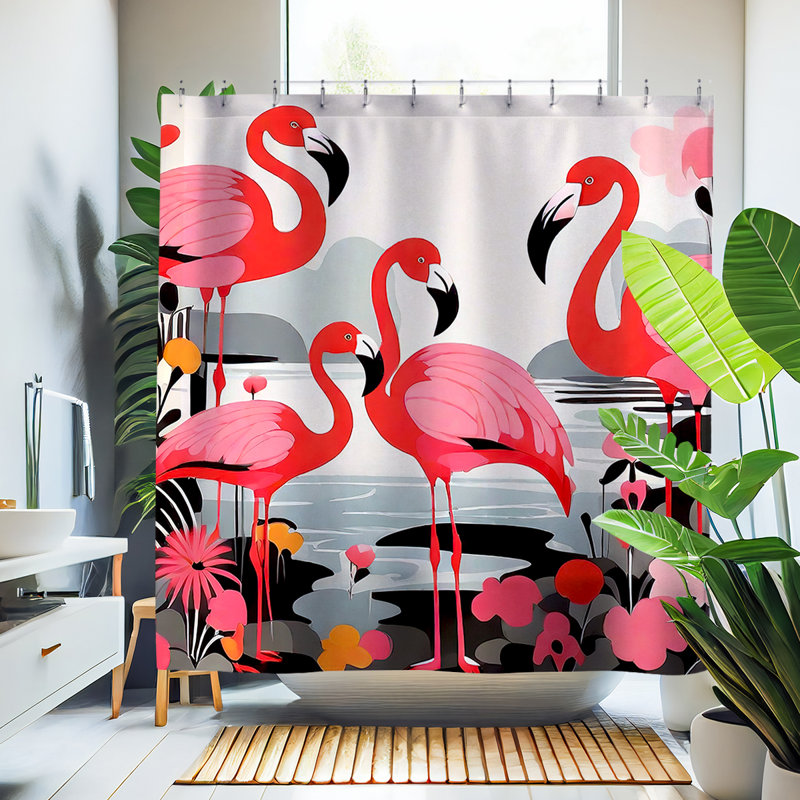 Rideau de douche Wila Flamingo