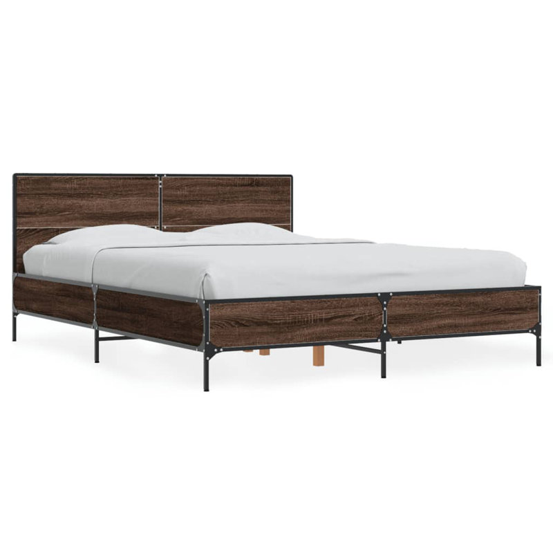 Adamek Bed, Brown Oak, European Double (140 x 200 cm)
