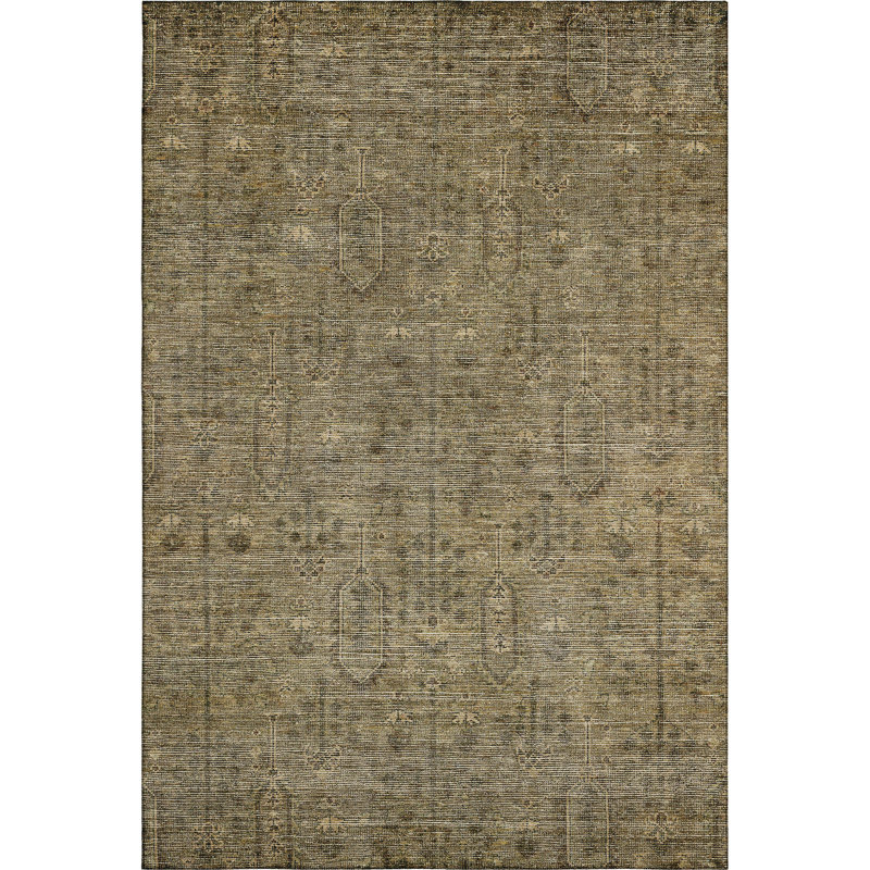 Premium Machine Washable Prisco Brown Rug, Rectangle 3' x 5'