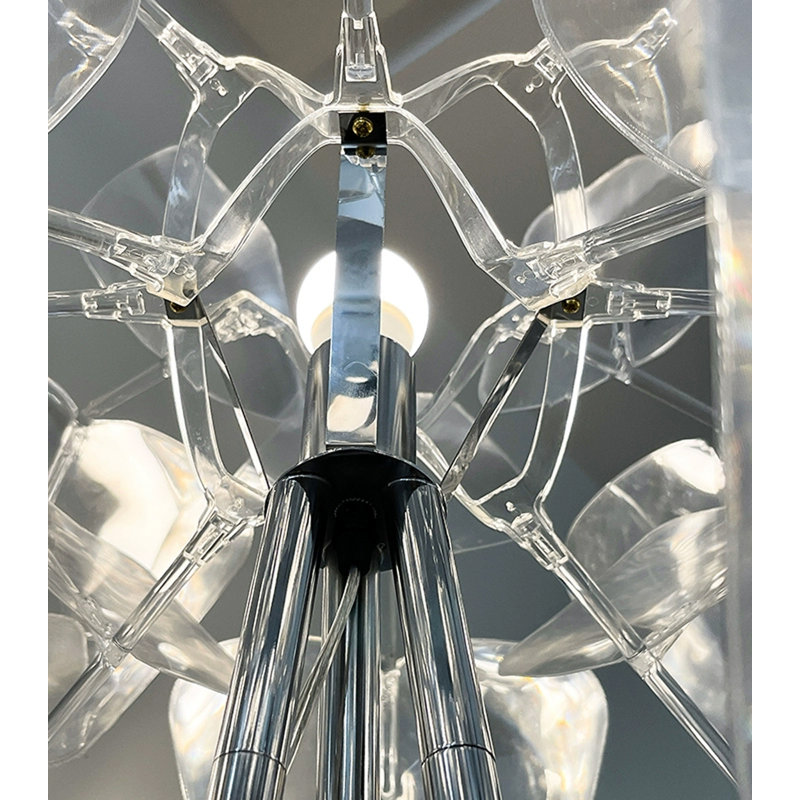 Luxury Clear Petal Tripod Floor Light Decor