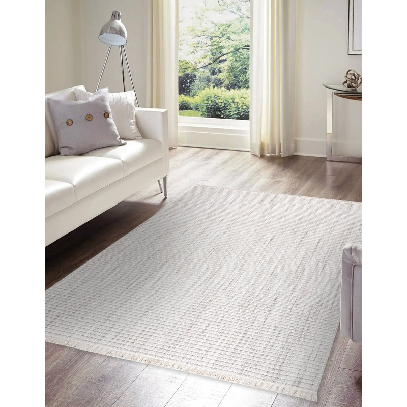 Damica Solid Colour Flatweave Area Rug, Rectangular 180 x 270cm