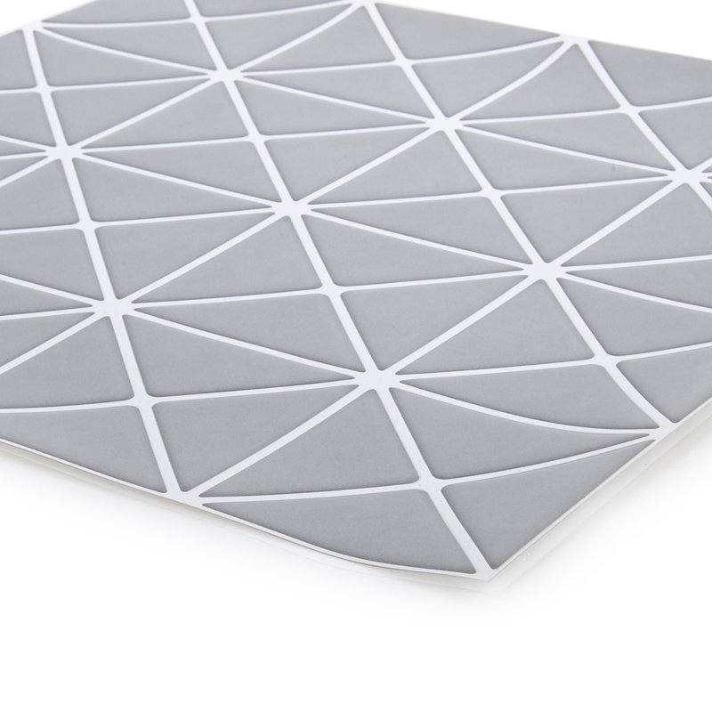 10'' W x 10'' L PVC Peel and Stick Mosaic Tile, Grey