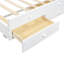 Lit de jour pleine grandeur avec lit gigogne simple et tiroirs, pleine grandeur, blanc (OLD SKU: LP000341AAK)