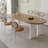 Solid wood large board dining table-438352211